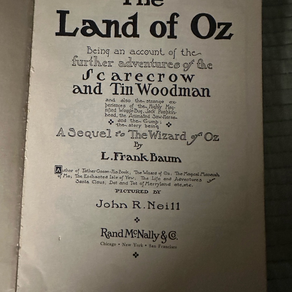 The Land of Oz, 1904 Sequel Wizard of Oz by L Frank Baum paperback Wicked - Picture 6 of 9